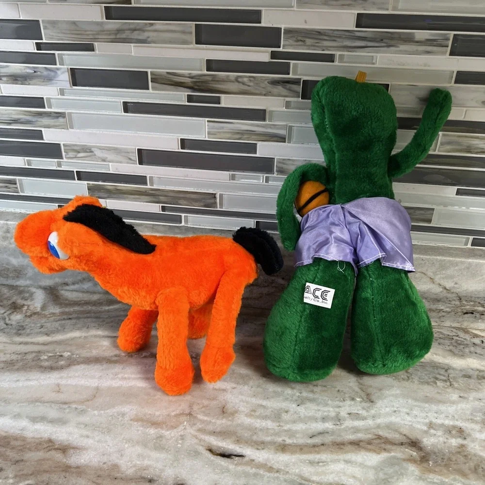 VINTAGE GUMBY AND BENDABLE‎ POKEY PLUSH ACE NOVELTY 1988